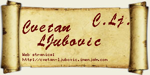 Cvetan LJubović vizit kartica